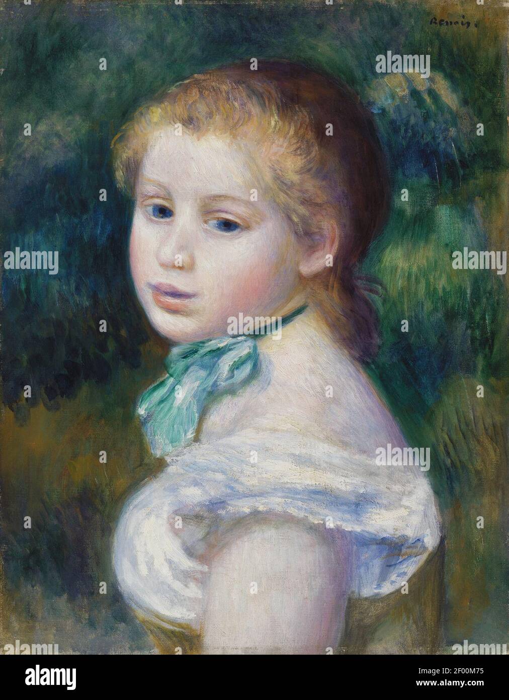 Pierre Auguste Renoir Head of Young Girl (Tête de jeune fille Stock