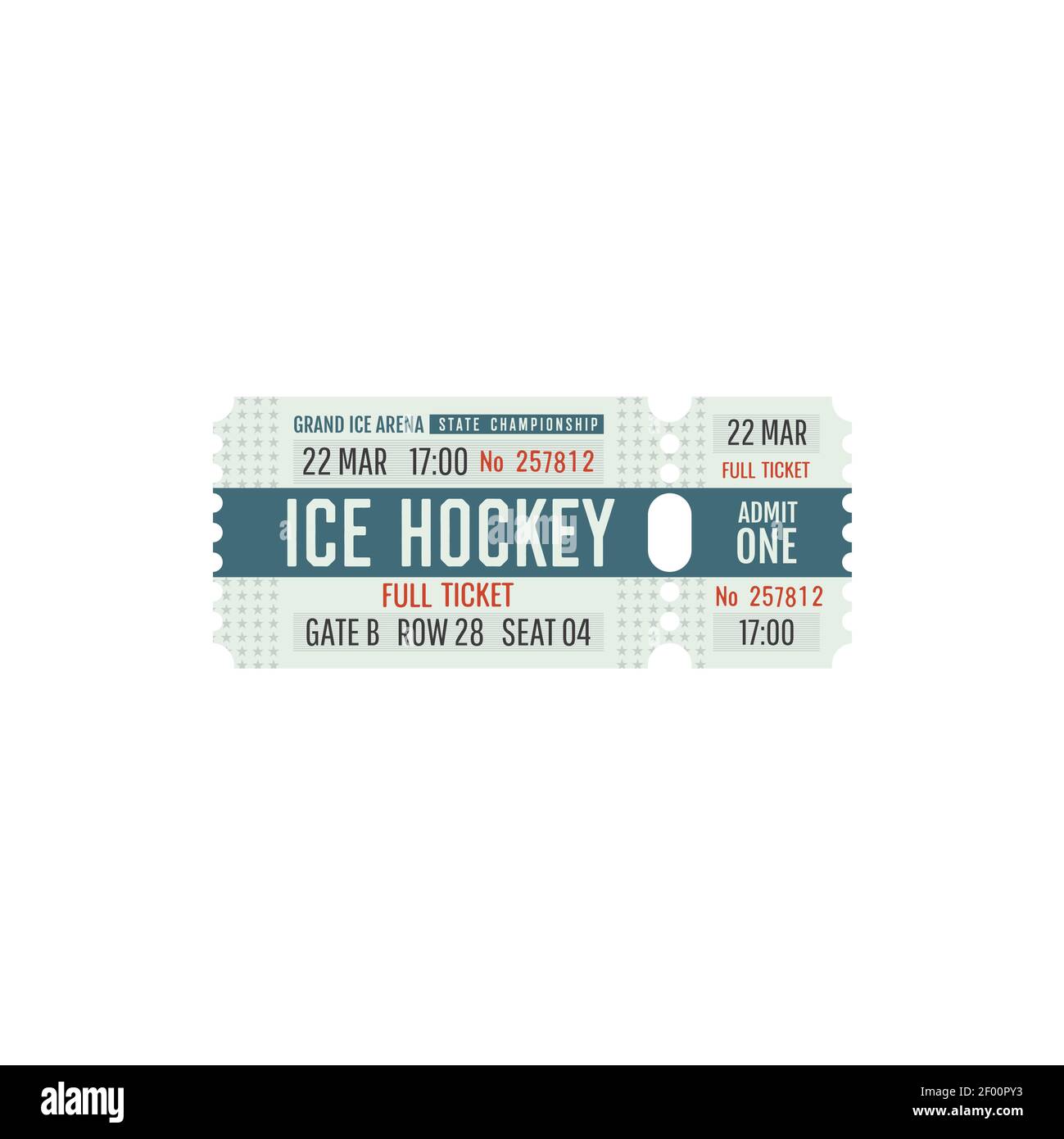 Hockey Game Ticket 