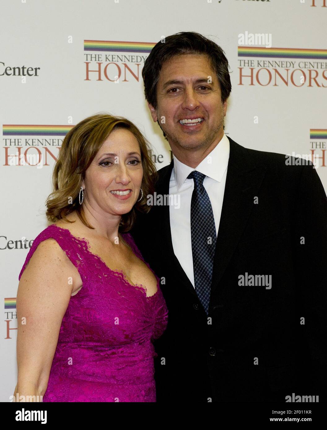 1 December 2012 - Washington, D.C. - Ray Romano and his wife, Anna, arrive  for the formal Artist's Dinner honoring the recipients of the 2012 Kennedy  Center Honors hosted by United States, image size:1056x1390