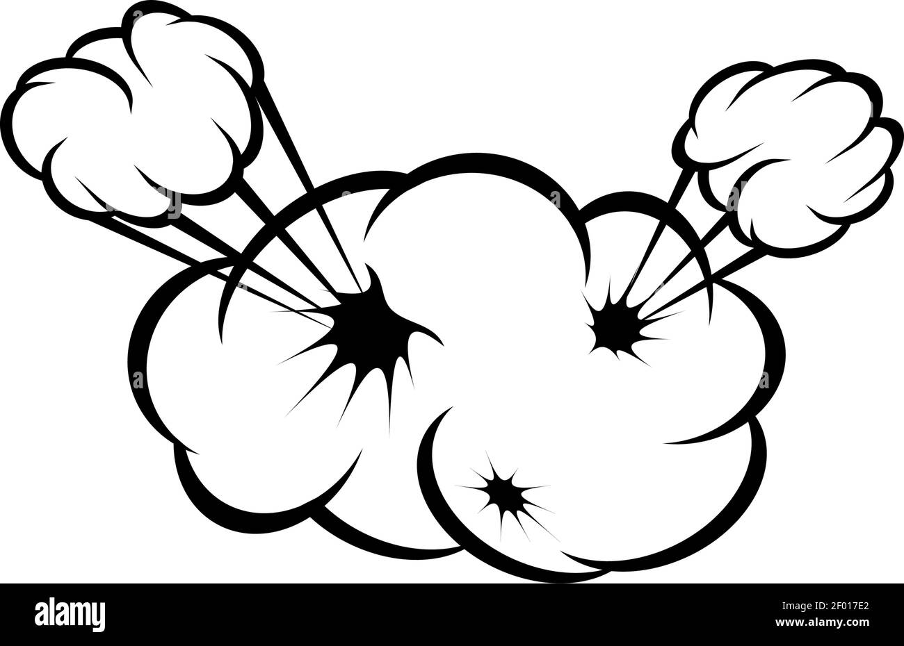 Burst explosion isolated comic clouds. Vector cartoon bomb burst, bang ...