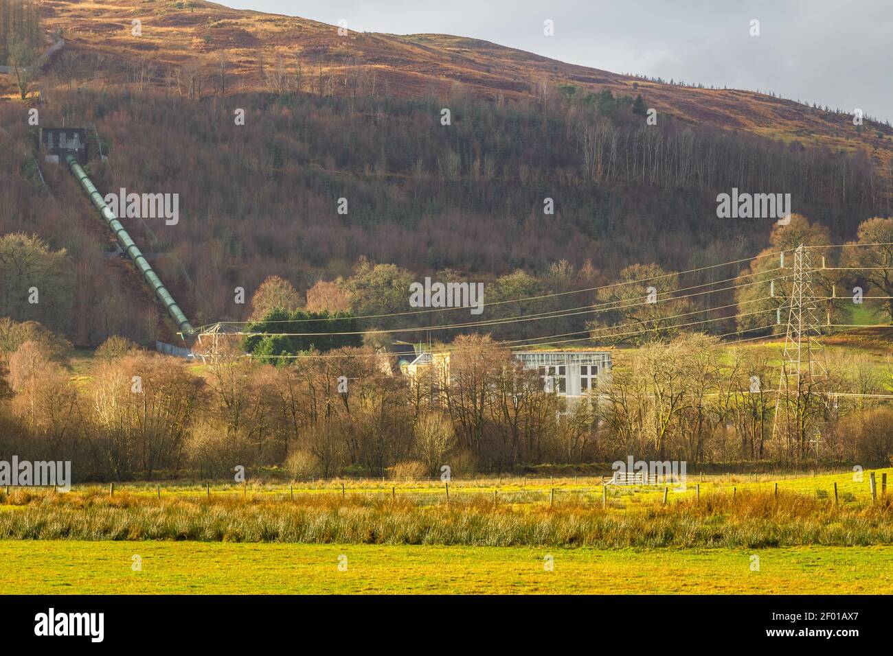 Glenlee Hydro Electric Power Station and tunnel, Dumfries and Galloway, Scotland Stock Photo