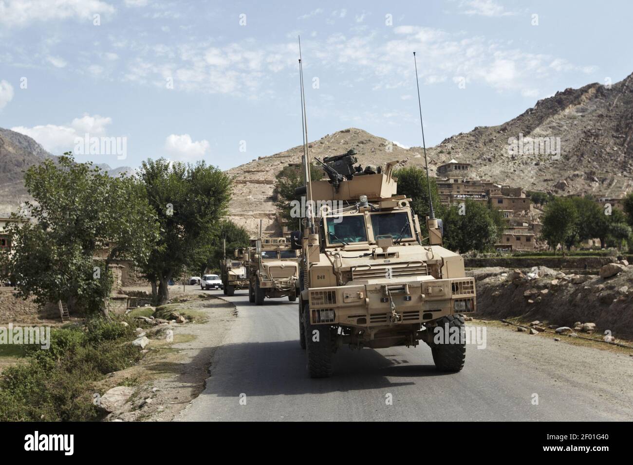 Mounted Formations 24 June 2012 - Kunar Province, Afghanistan - A formation of armored US ...
