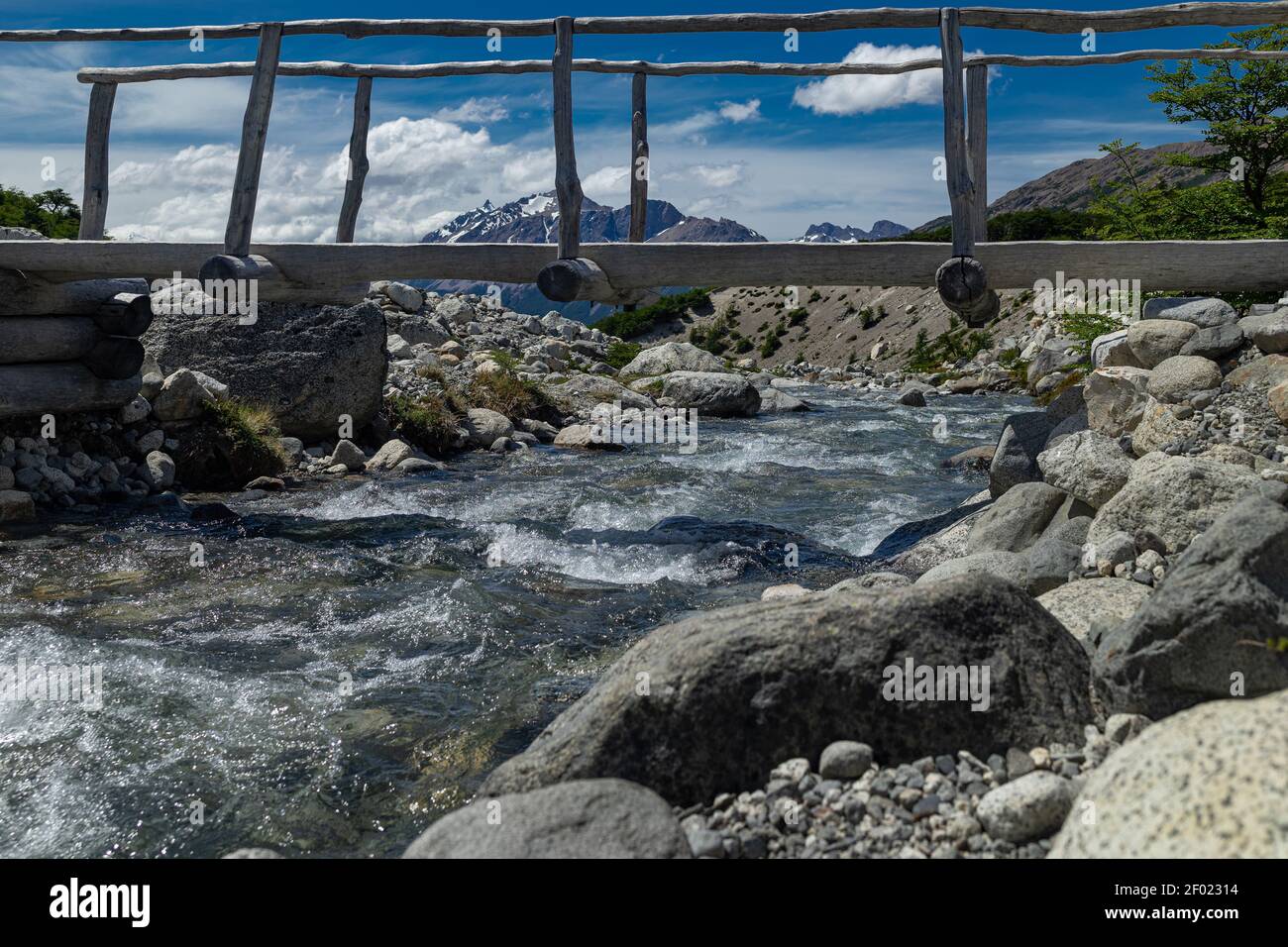Wooden footbridge sits across hi-res stock photography and images - Alamy