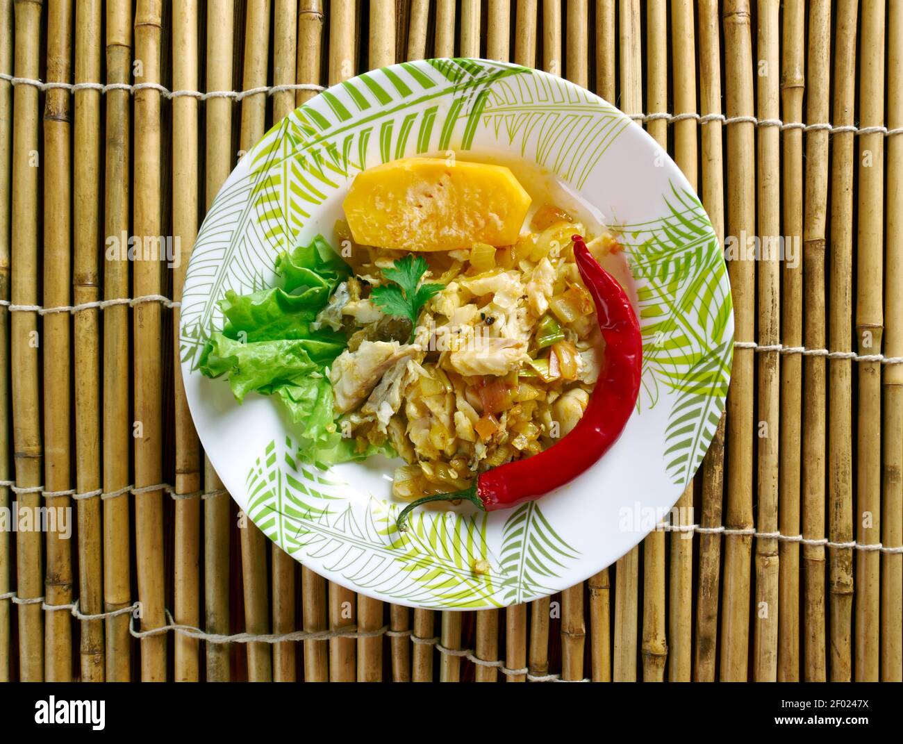 Ackee and saltfish Stock Photo Alamy