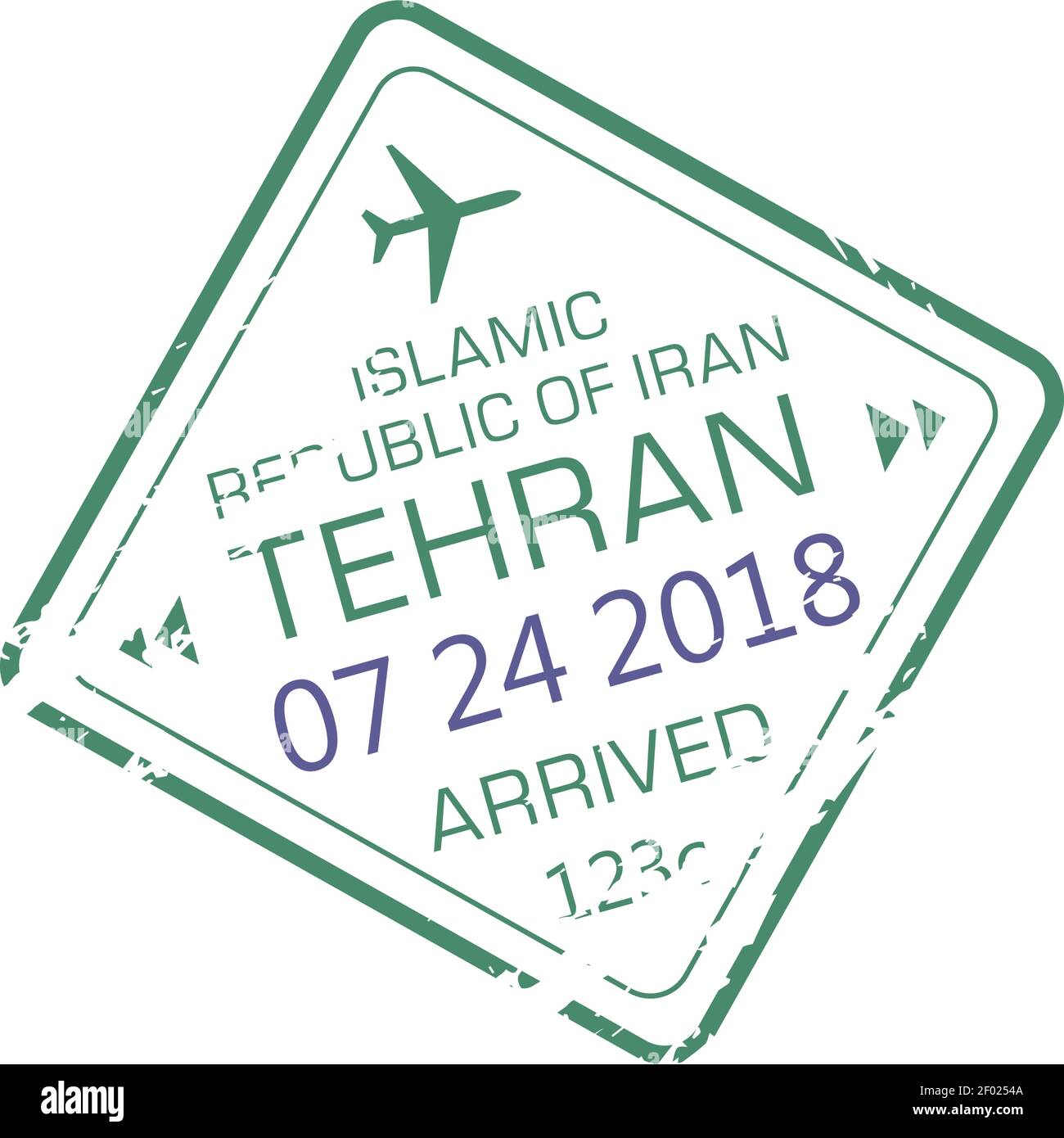 Tehran arrival visa stamp to Islamic republic of Iran isolated grunge seal.  Vector international airport immigration sign, passport and border control  Stock Vector Image & Art - Alamy