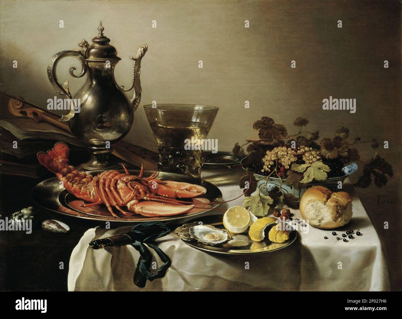 Pieter Claesz Tafel Mit Hummer Silberkanne Gro em Berkemeyer pieter-claesz-tafel-mit-hummer-silberkanne-gro-em-berkemeyer