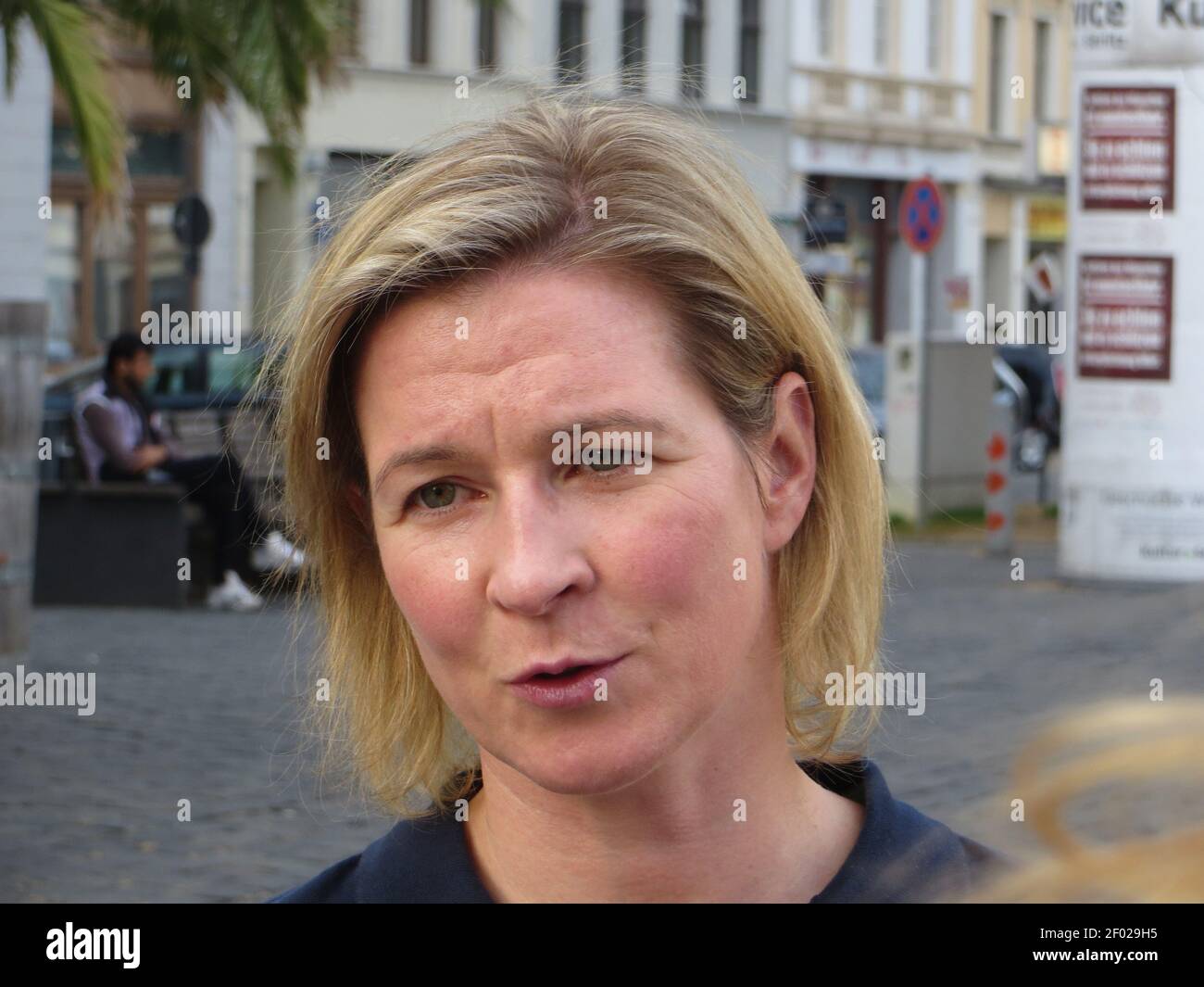 Claudia Pechstein beim EuropaMarathon in Görlitz am 05.06.2016 Stock