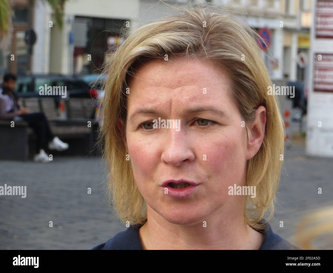Claudia Pechstein beim EuropaMarathon in Görlitz am 05.06.2016 Stock