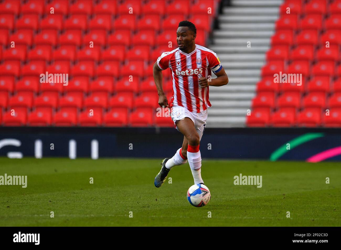 Mikel John Obi #13 of Stoke City in action during the game in, on 3/6/2021. (Photo by Craig Thomas/News Images/Sipa USA) Credit: Sipa USA/Alamy Live News Stock Photo
