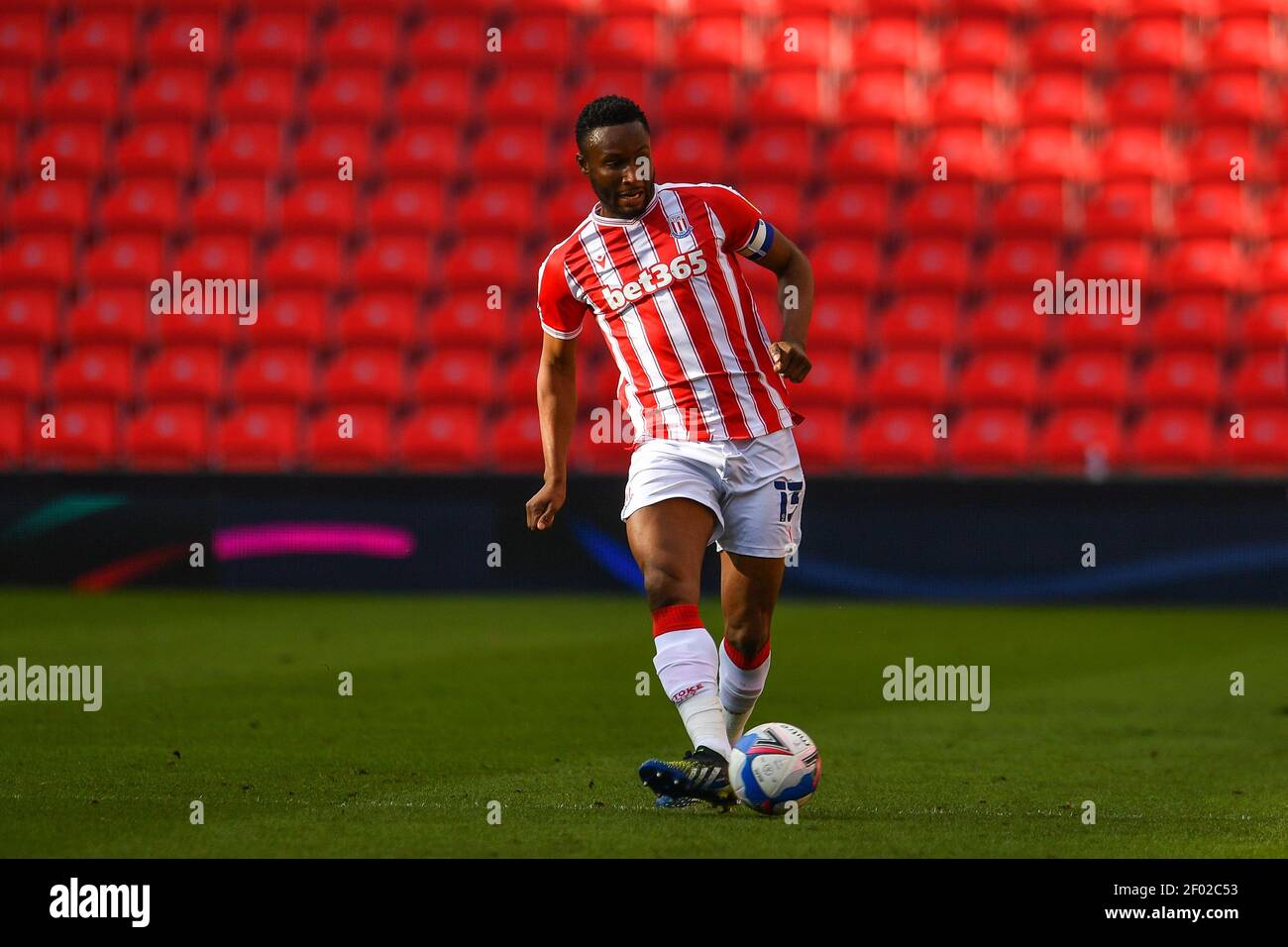 Mikel John Obi #13 of Stoke City in action during the game in, on 3/6/2021. (Photo by Craig Thomas/News Images/Sipa USA) Credit: Sipa USA/Alamy Live News Stock Photo