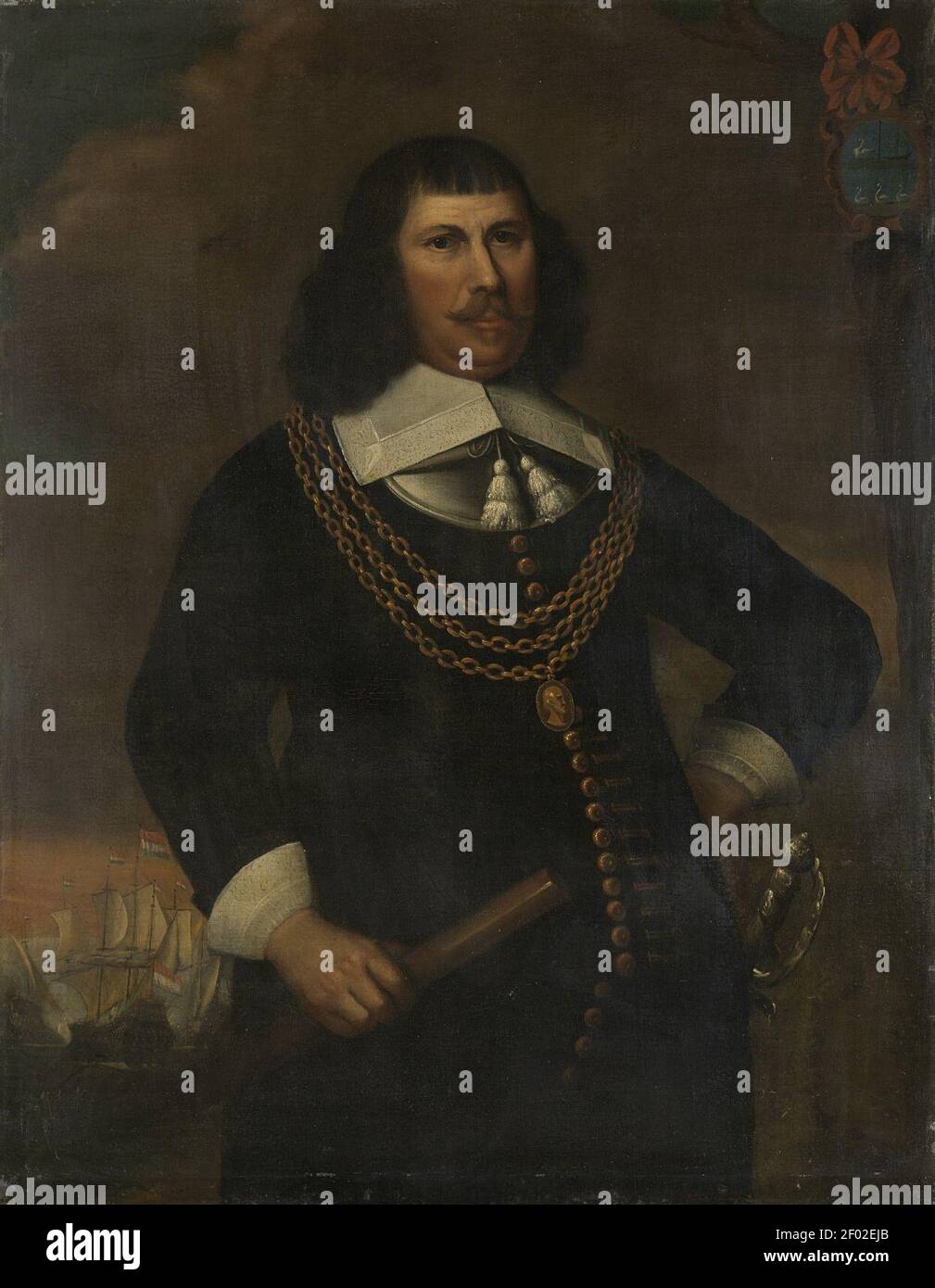 Pieter Florisse (ca. 1605-58), vice-admiraal van het Noorderkwartier Stock Photo