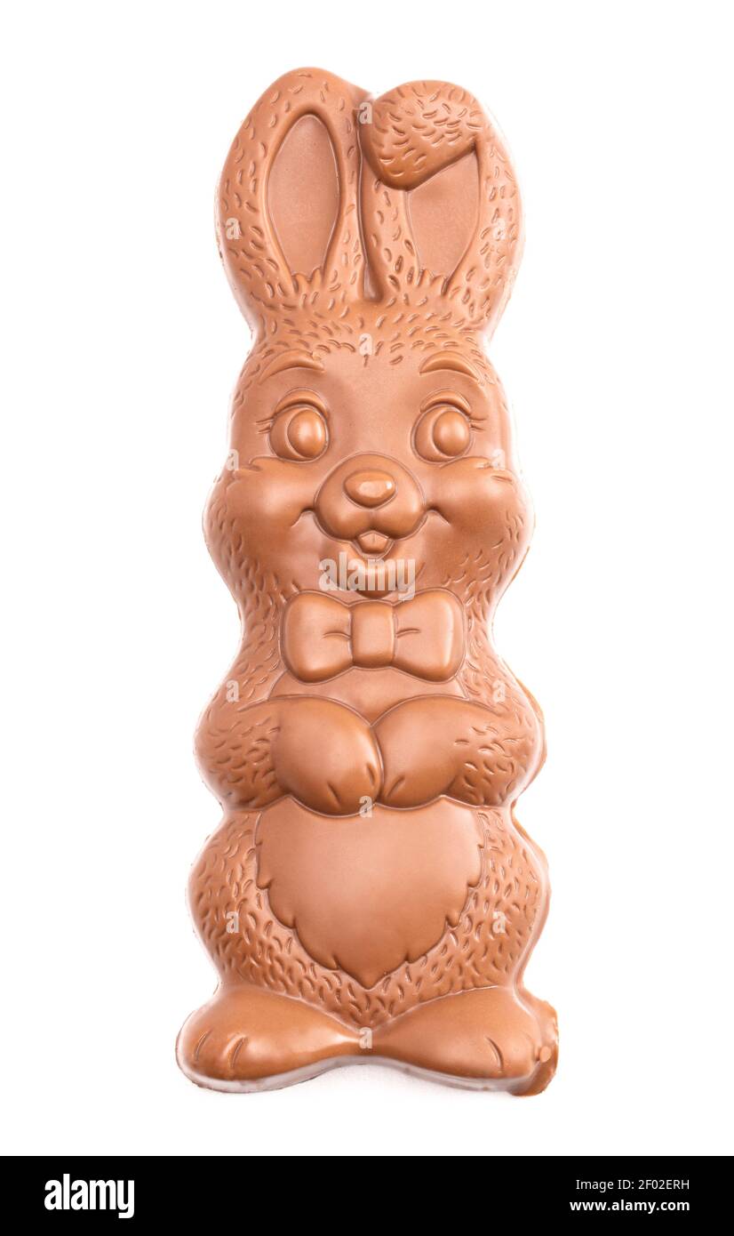 Chocolate Easter Bunny Isolated on a White Background Stock Photo - Alamy