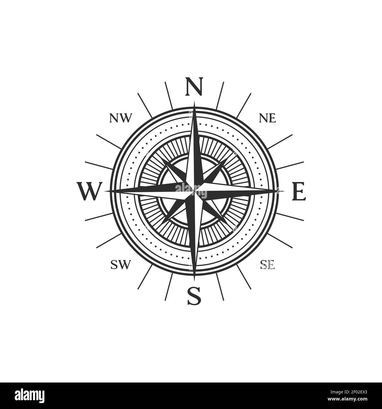 Wind rose Black and White Stock Photos & Images - Alamy