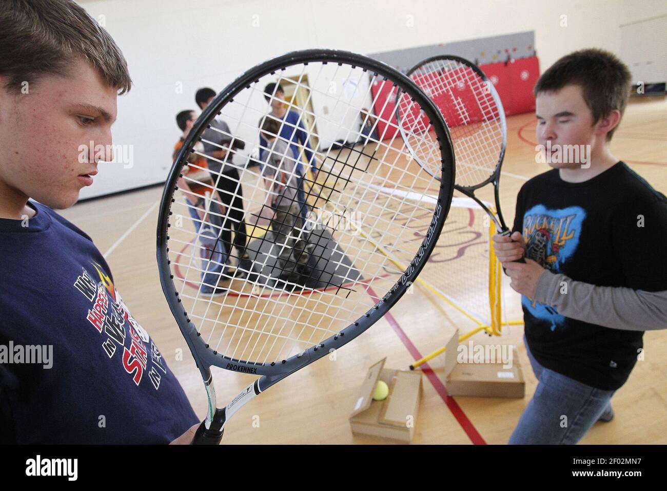 Blind Racket Disability gym class hi-res stock photography and images - Alamy