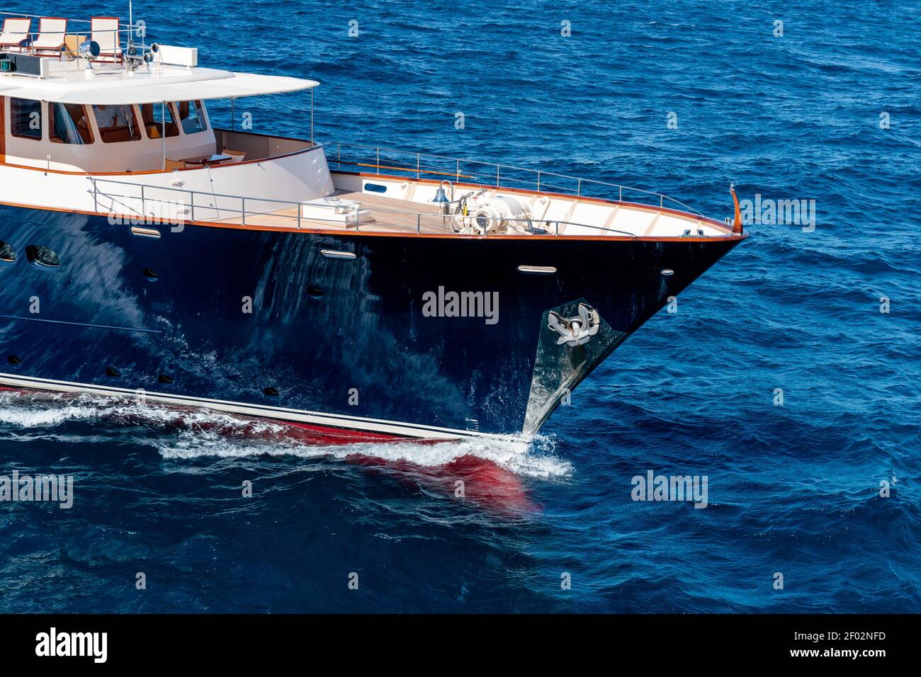 A high angle shot of a boat sailing on the sea Stock Photo - Alamy