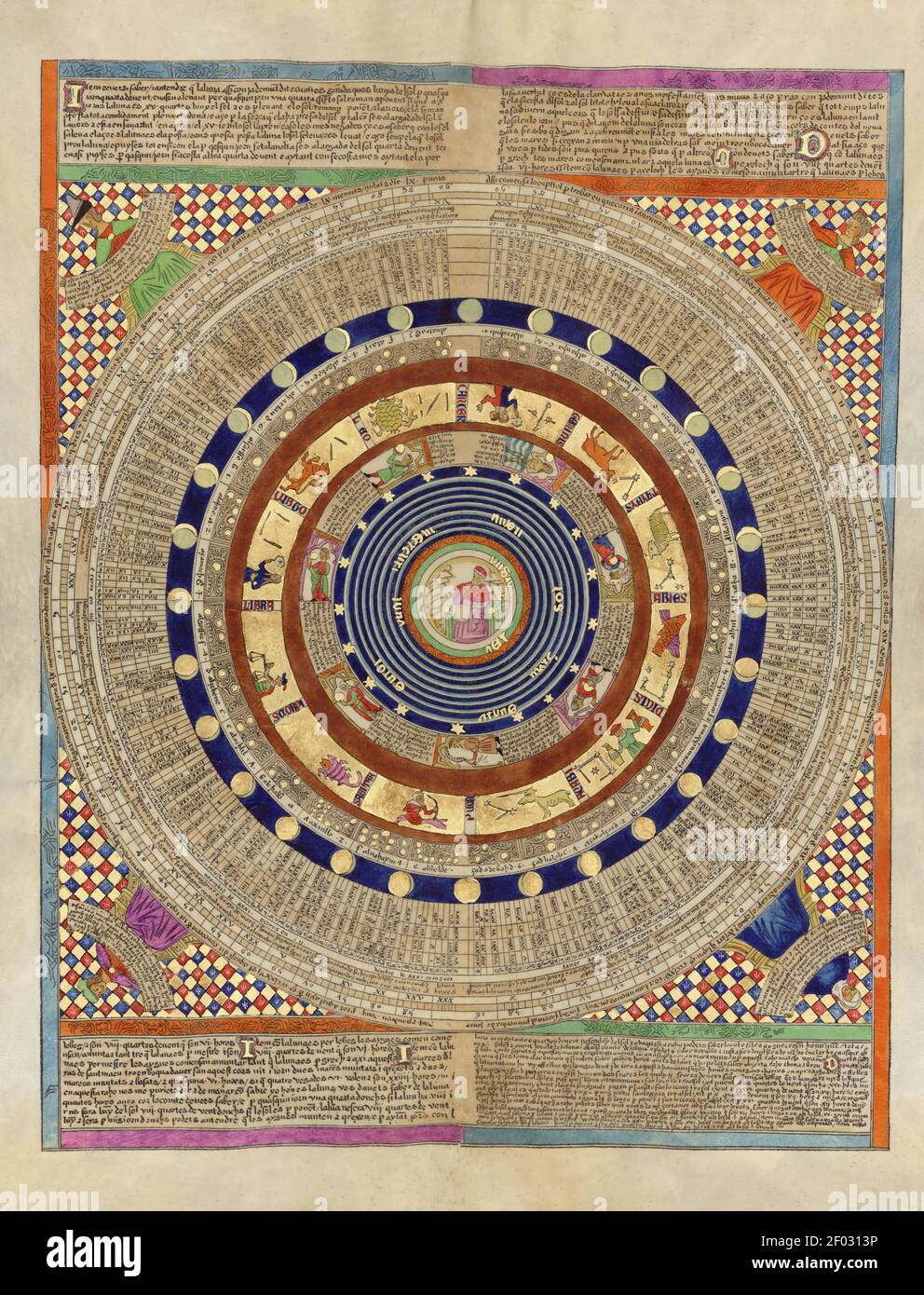 Taken from an ancient Spanish Atlas. Full of details. Very high resolution. Stock Photo