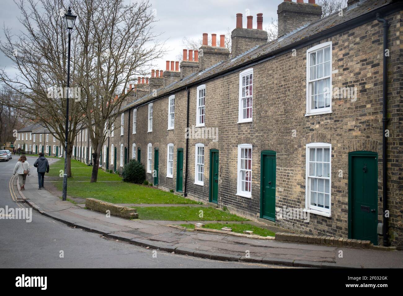 Terraced cottages in Cambridge, near Jesus Green Lower park Street