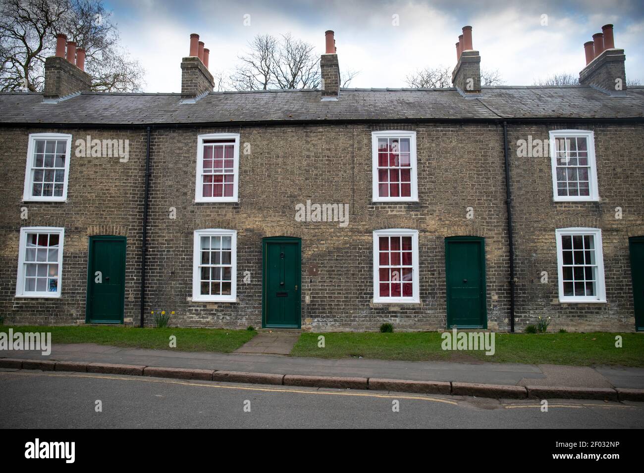 Terraced cottages in Cambridge, near Jesus Green Lower park Street