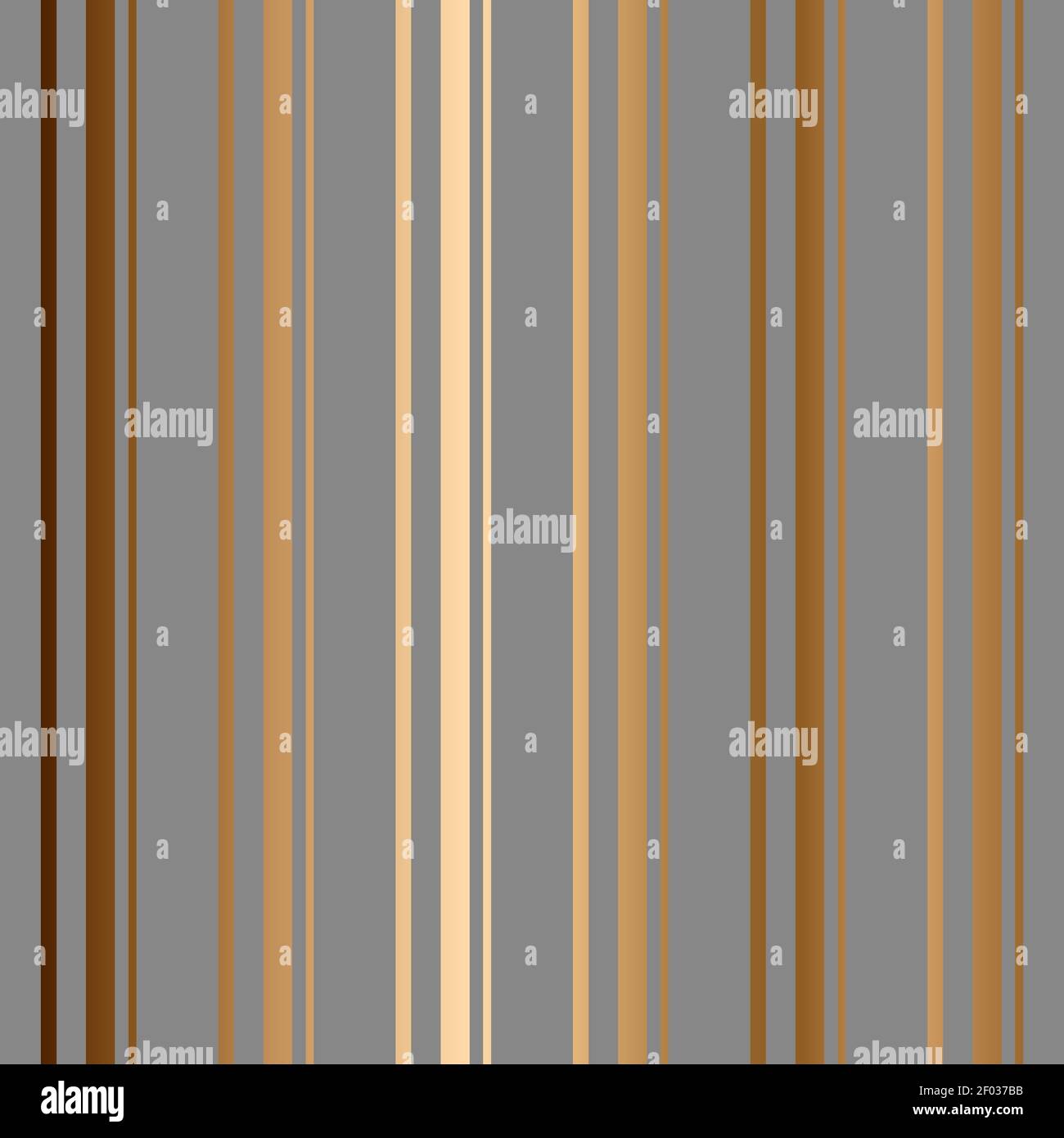 Abstract vector geometric seamless golden pattern with stripes. Gray background. Stock Vector