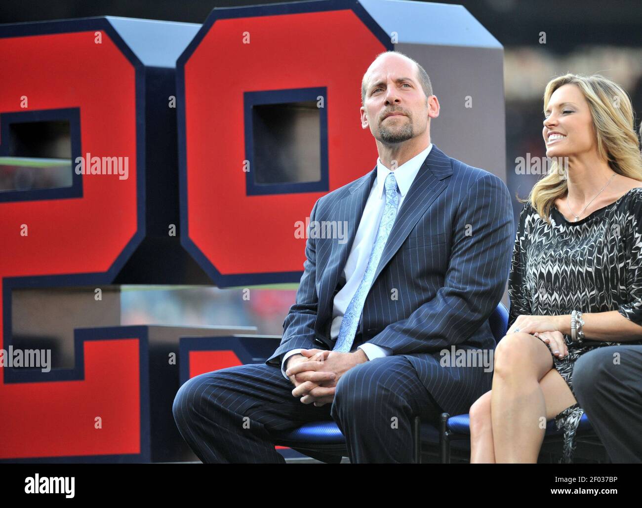 John Smoltz of the Atlanta Braves at Dodger Stadium in Los  Angeles,California during the 1996 season. (Larry Goren/Four Seam Images  via AP Images Stock Photo - Alamy