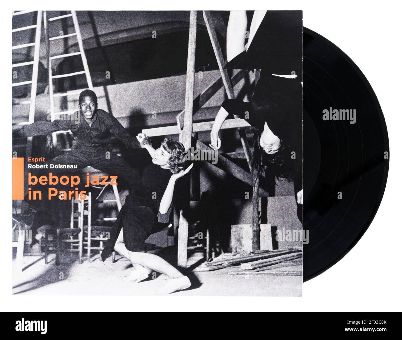 Bebop Jazz in Paris vinyl jazz album by Robert Doisneau Stock Photo