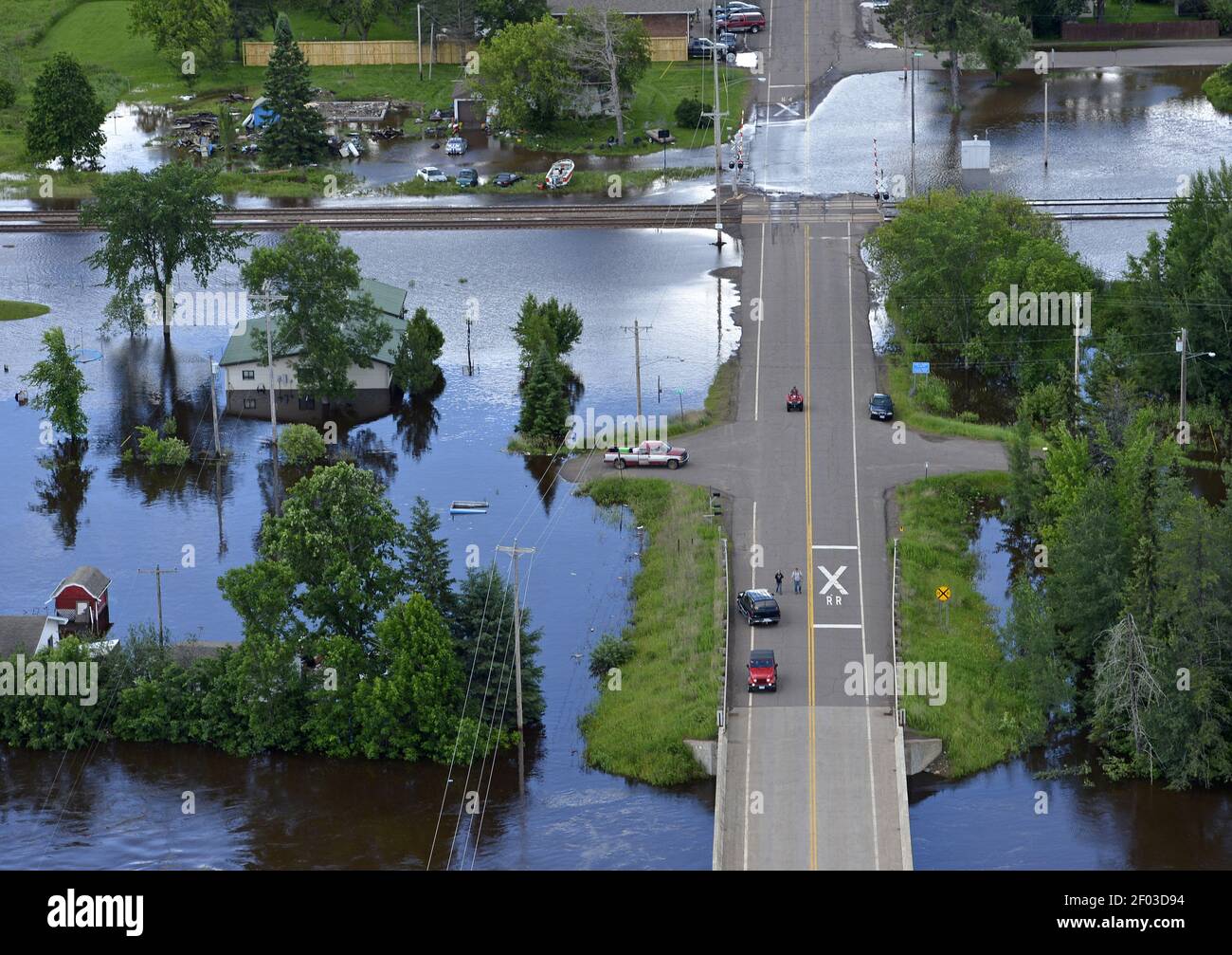 The small town of Brookston northwest of Cloquet Minnesota was