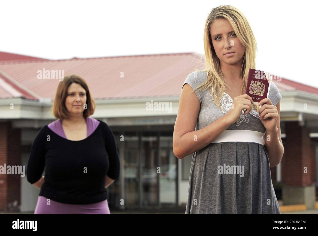 Lauren Gray (foreground) has lived in Trenton, Missouri, since she was 4,  but she feels she has to leave the country before she turns 21 in August  and is no longer covered