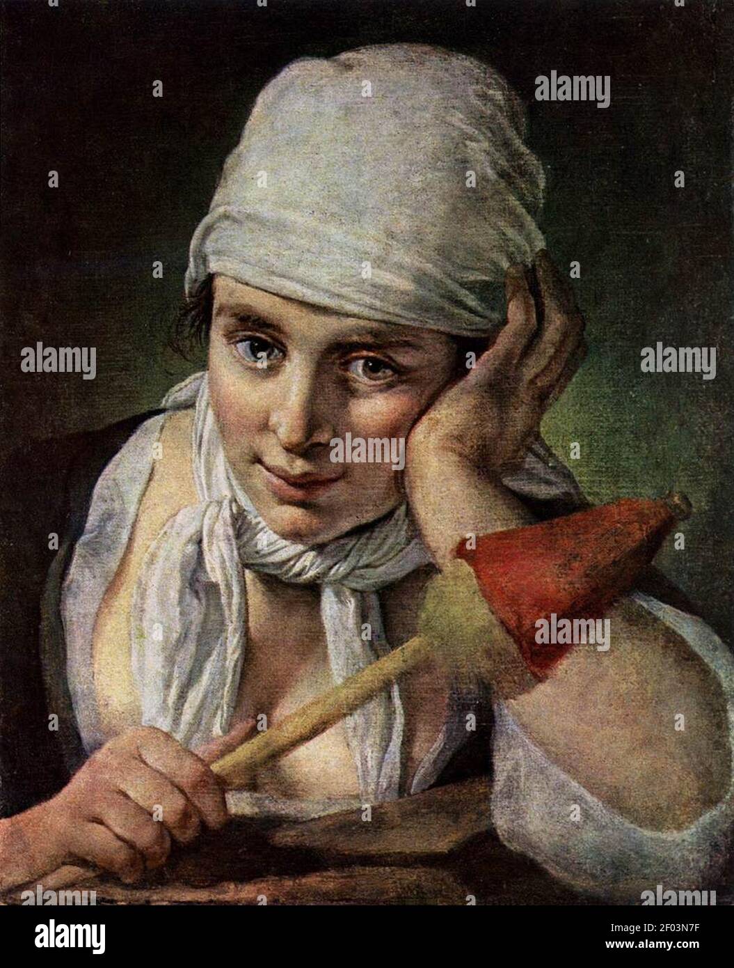 Madchen Mit Naharbeiten Pietro Rotari main image 1