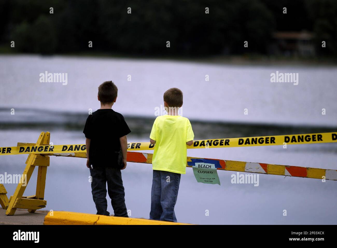 The beach remained closed, Wednesday, August 8, 2012, after a 9year