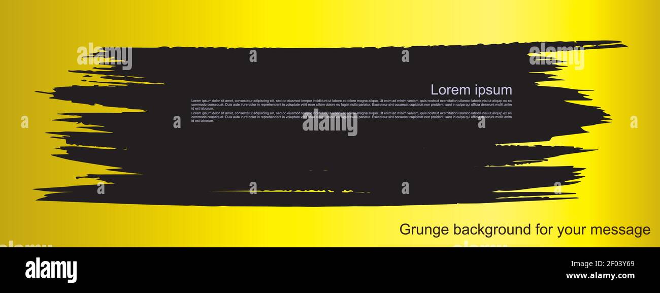 Grunge background, ink brush strokes, brushes, Dirty artistic design elements,  frames for text. Stock Vector