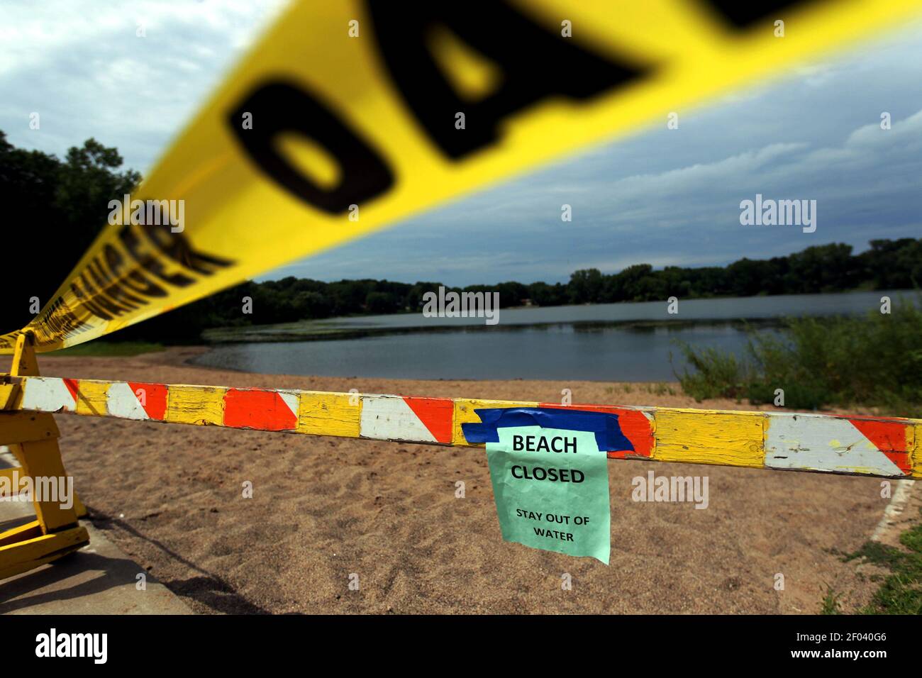 The beach remained closed, Wednesday, August 8, 2012, after a 9year