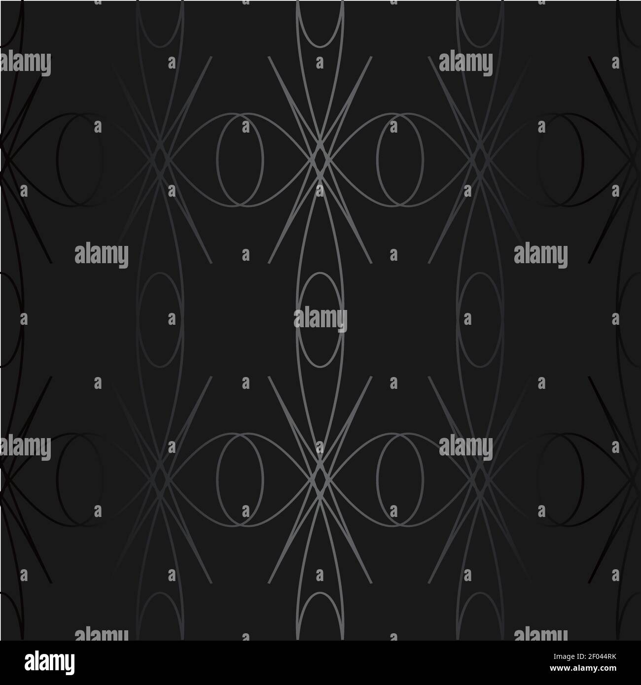 Luxury black metal gradient background with geometric seamless pattern Stock Vector
