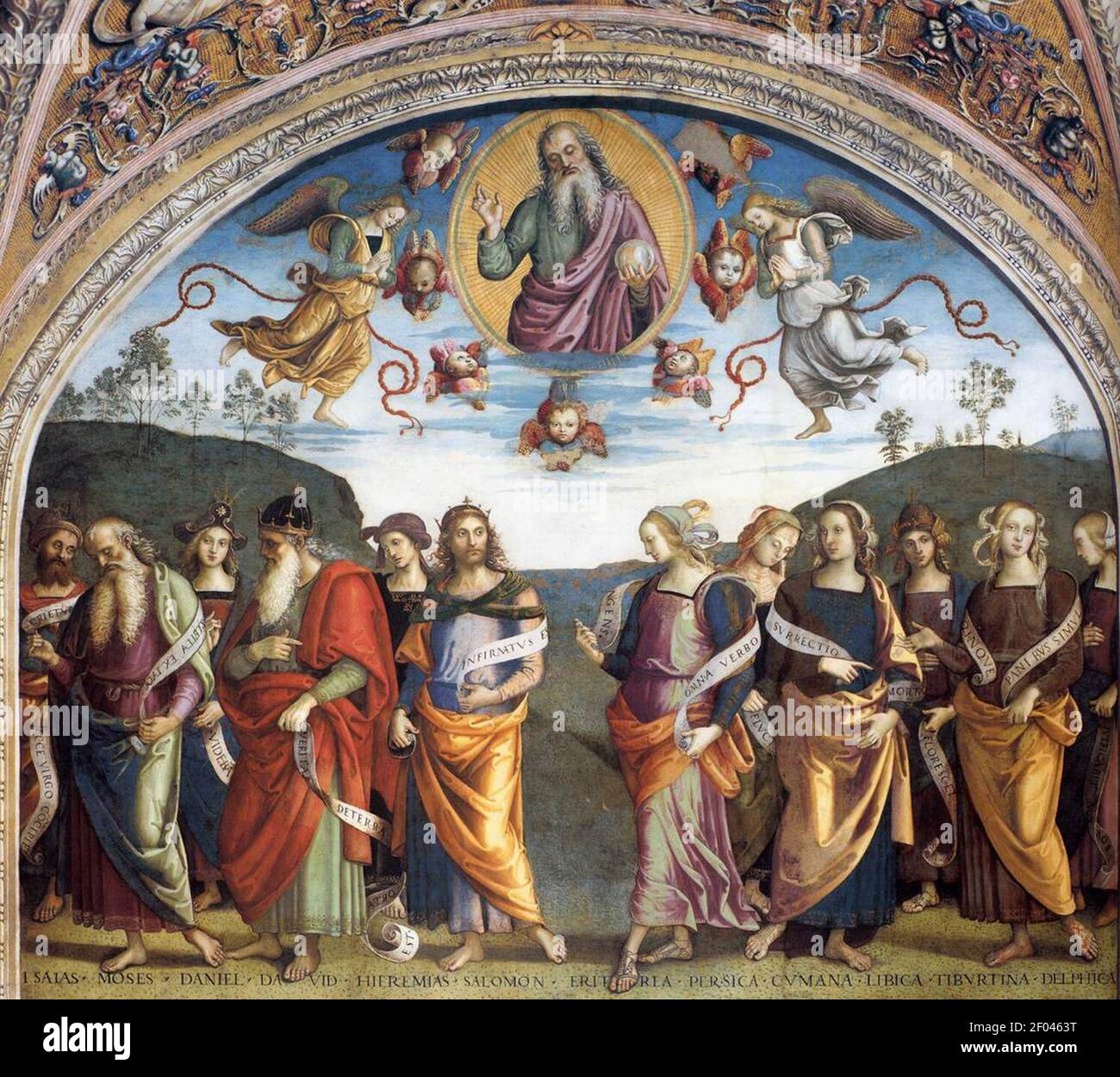 Pietro Perugino - Prophets and Sibyls Stock Photo