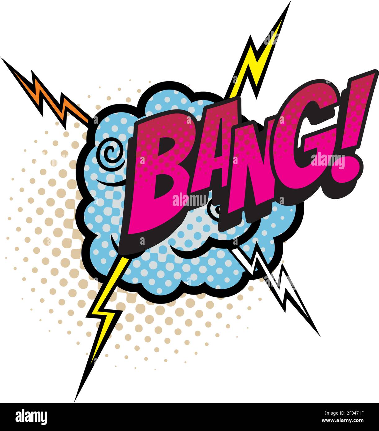 Sound blast, Bang bubble comic book cartoon icon. Vector Bang sound cloud, explosion  boom bang, superhero comic book art speech Stock Vector Image & Art - Alamy