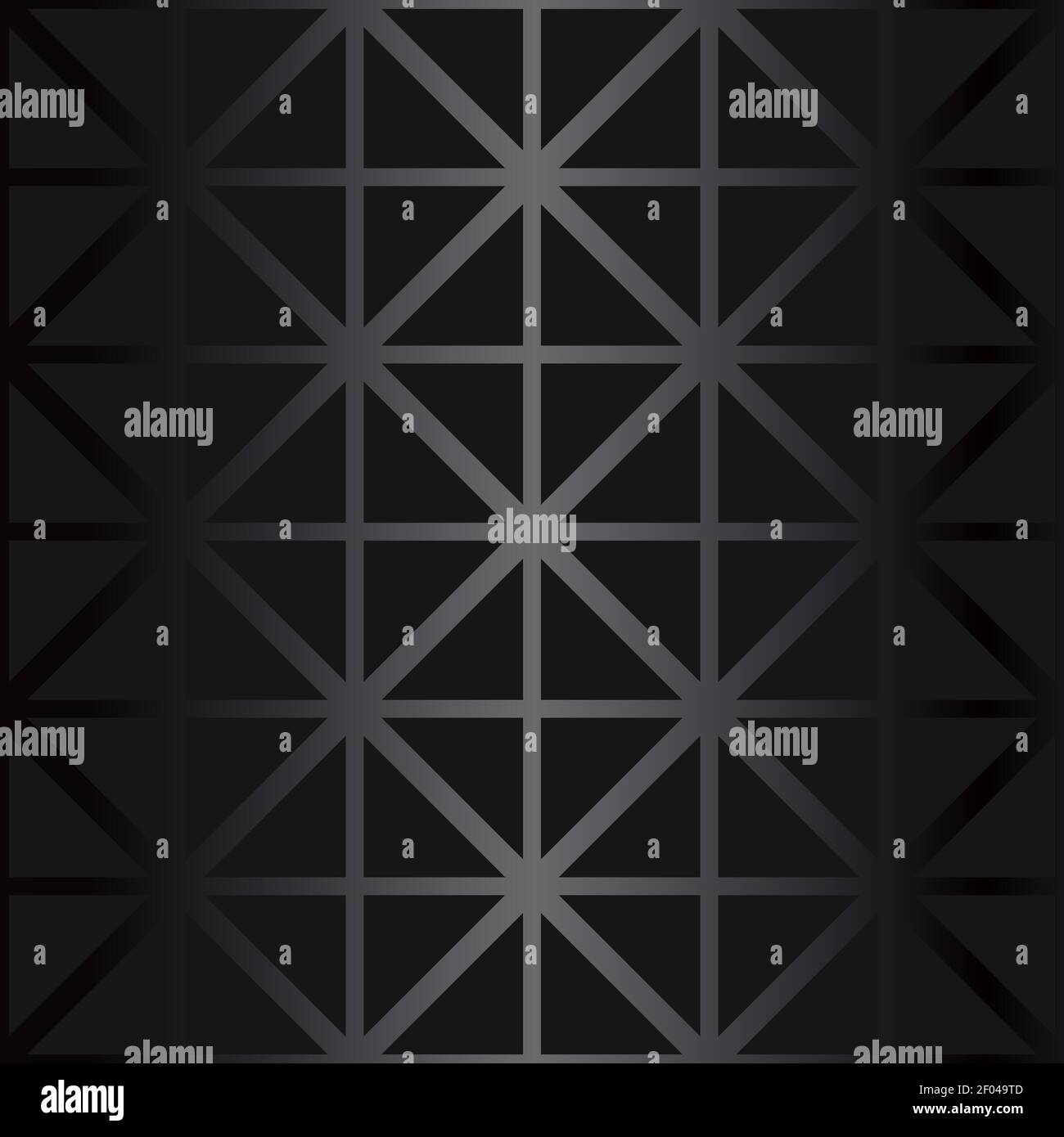 Luxury black metal gradient background with geometric seamless pattern Stock Vector