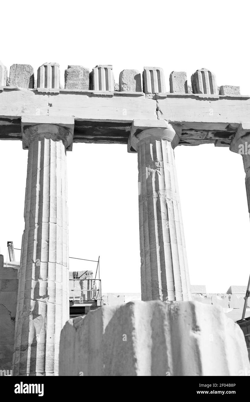 Athens in greece the old architecture and historical place parthenon Stock Photo