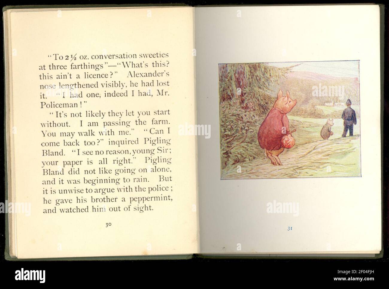 Pigling Bland pg 30-31. Stock Photo