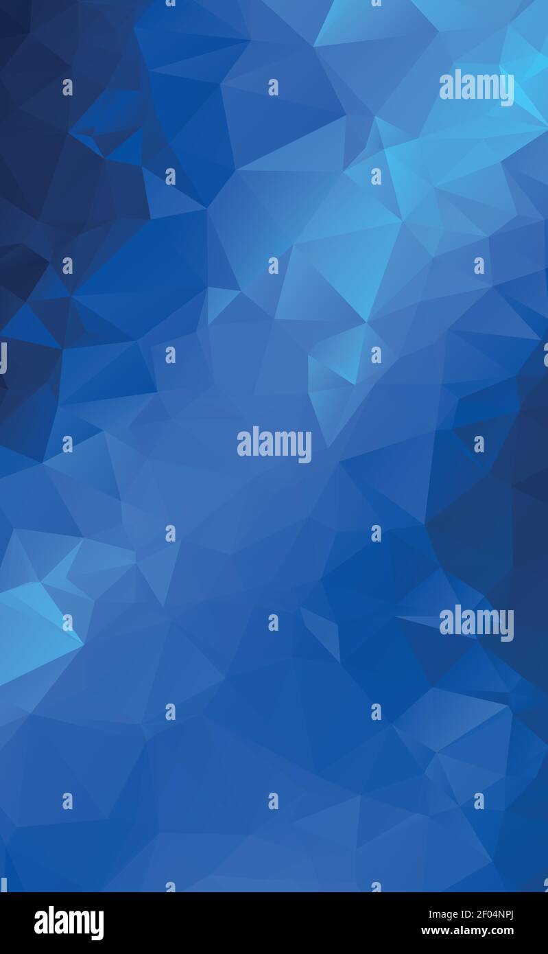 Abstract panoramic background with blue triangles - Vector illustration Stock Vector