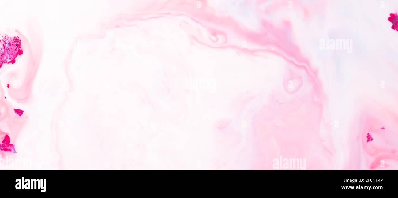 Fluid Art. Pink abstract texture. Liquid marble pattern. Abstract ink ...
