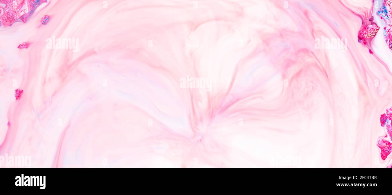 Fluid Art. Pink abstract texture. Liquid marble pattern. Abstract ink ...