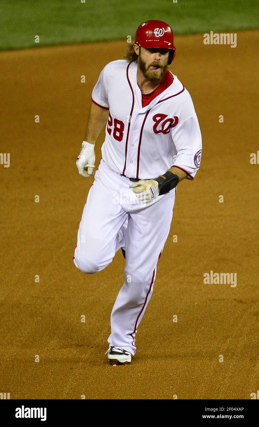 The Washington Nationals Jayson Werth runs out his home run in the ninth inning against the St. Louis Cardinals in Game 4 of their National League Division Series on Thursday October 11