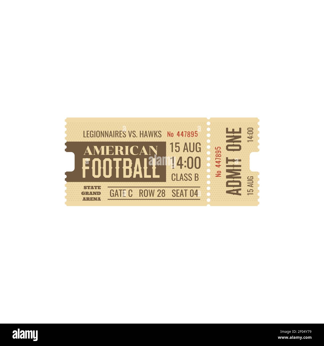 football ticket template