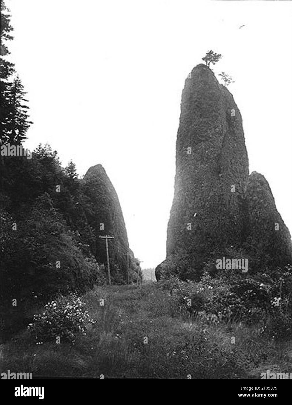 Pillars of Hercules, Columbia River Oregon (BAR 161 Stock Photo
