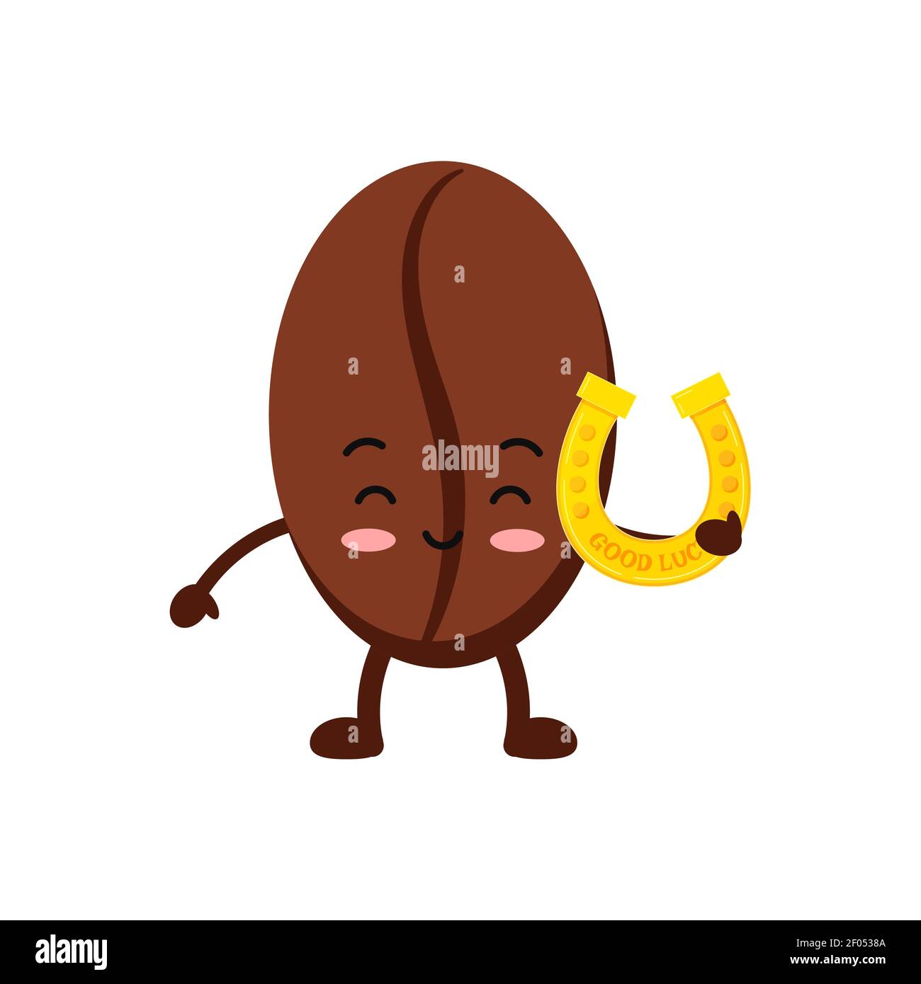 St Patrick day coffee bean icon isolated on white background. Stock Vector