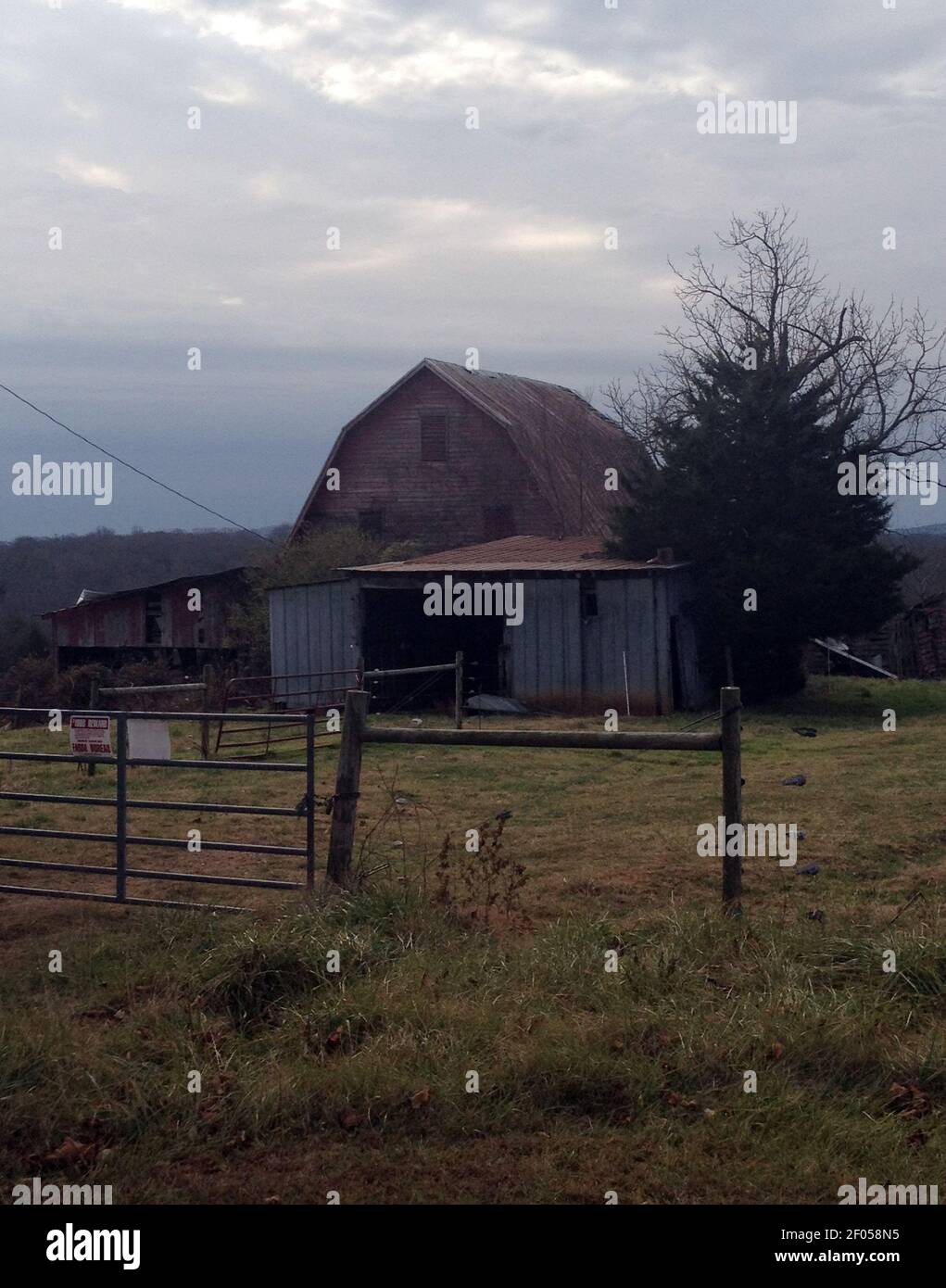 An old farmhouse sits on Coles Hill, site of the nation's largest