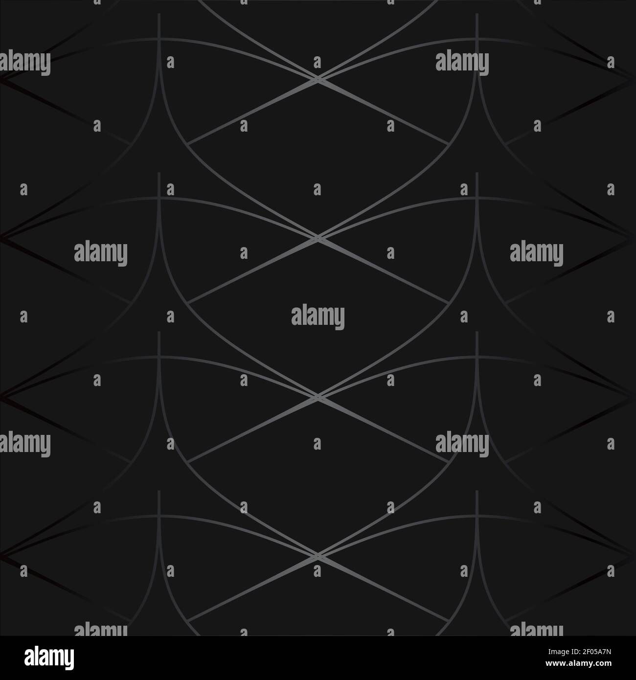Luxury black metal gradient background with geometric seamless pattern Stock Vector