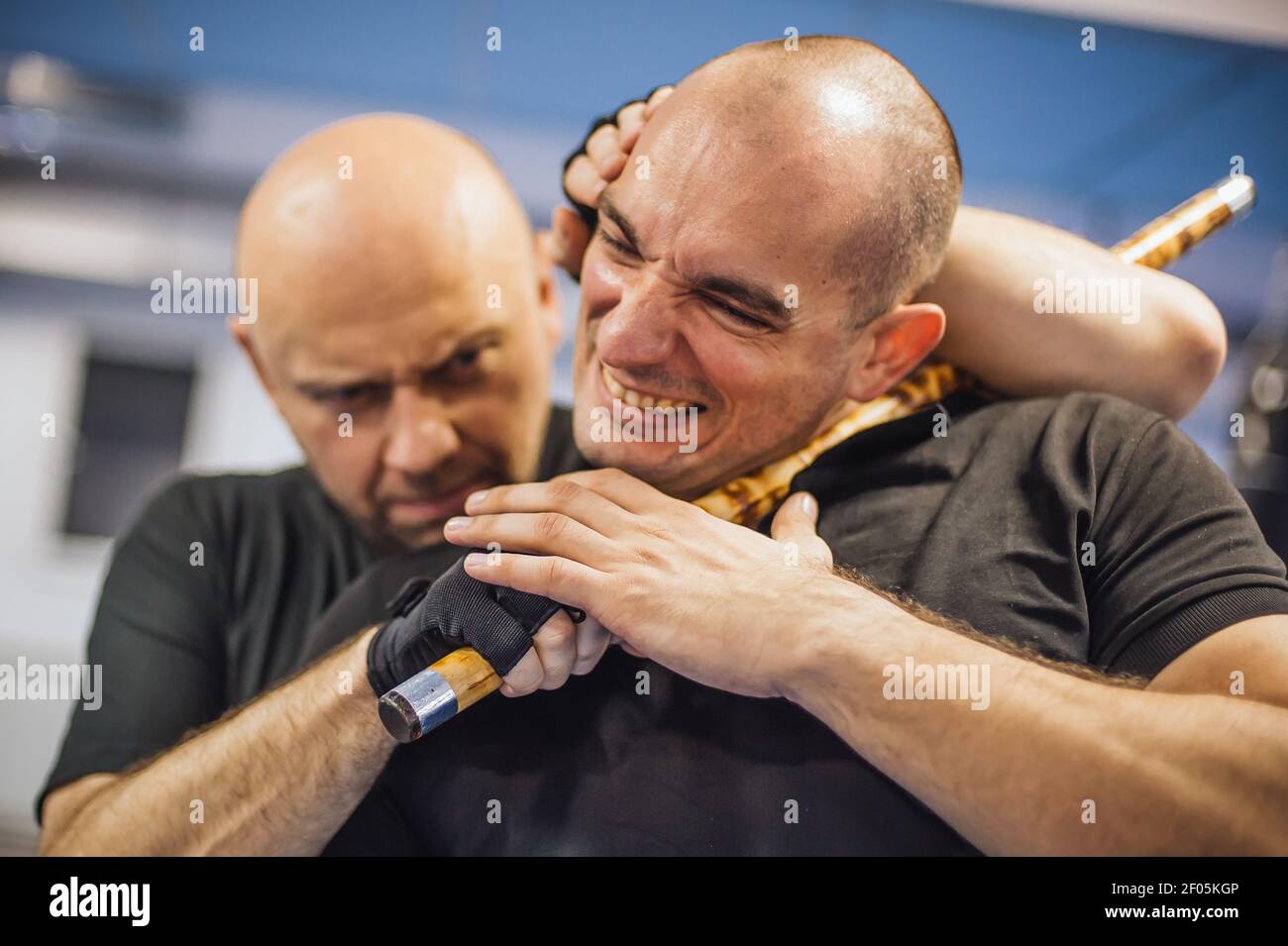 Instructor and student practice filipino escrima stick fighting technique. Martial  arts demonstration Stock Photo - Alamy