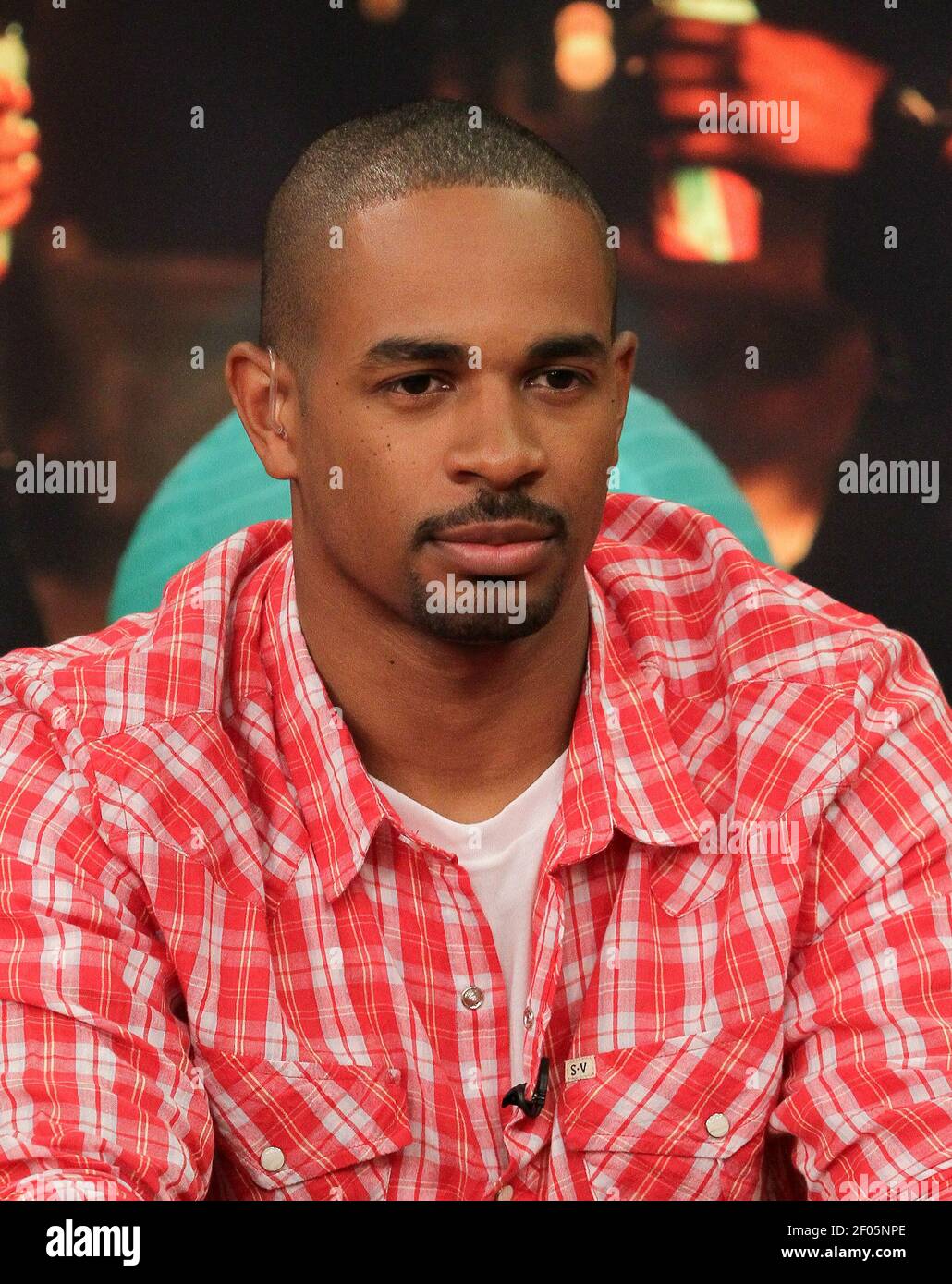 Damon Wayans Jr. is seen on the set of Despierta America at Univision