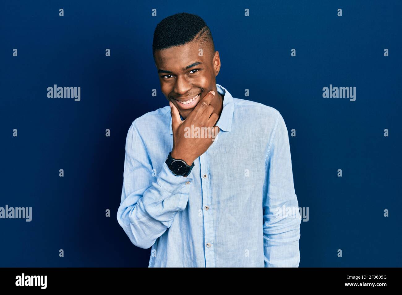 Young african american man wearing casual clothes looking confident at ...