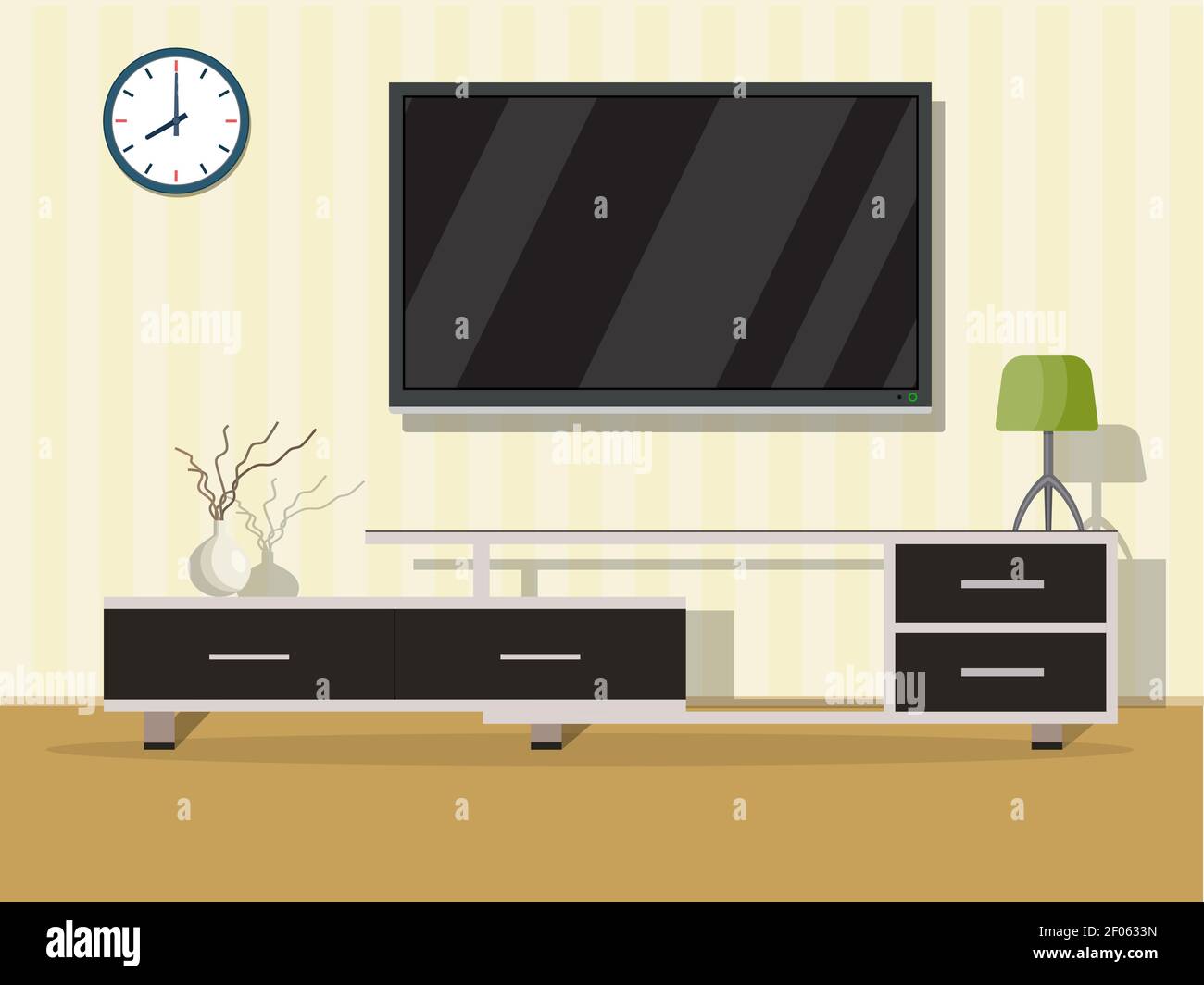 Table chairs living room Stock Vector Images - Alamy